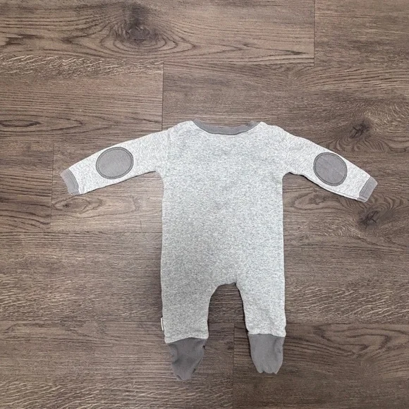 Newborn Burt's Bees Babyx1, Gerberx3 Footies Set w Elbow Patches & Graphics - Picture 4 of 11